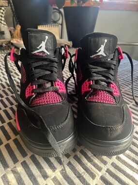 Jordan Black and Hot Pink Retro Sneaker